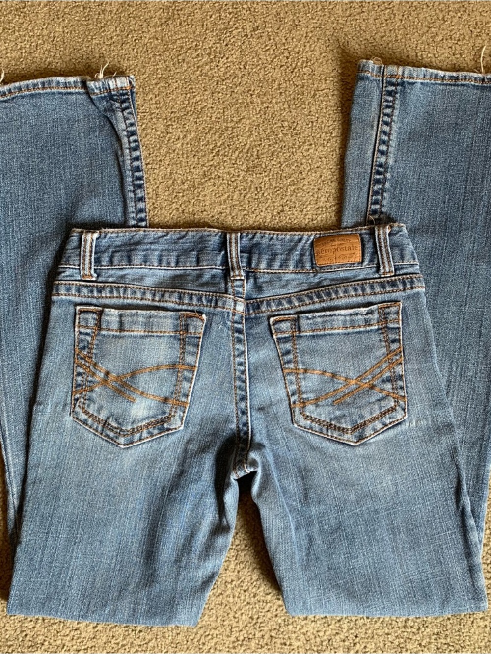 Women’s Y2k Aeropostale Light Blue Hailey Skinny Flare Bootcut Jeans 5 Regular - Picture 4 of 12